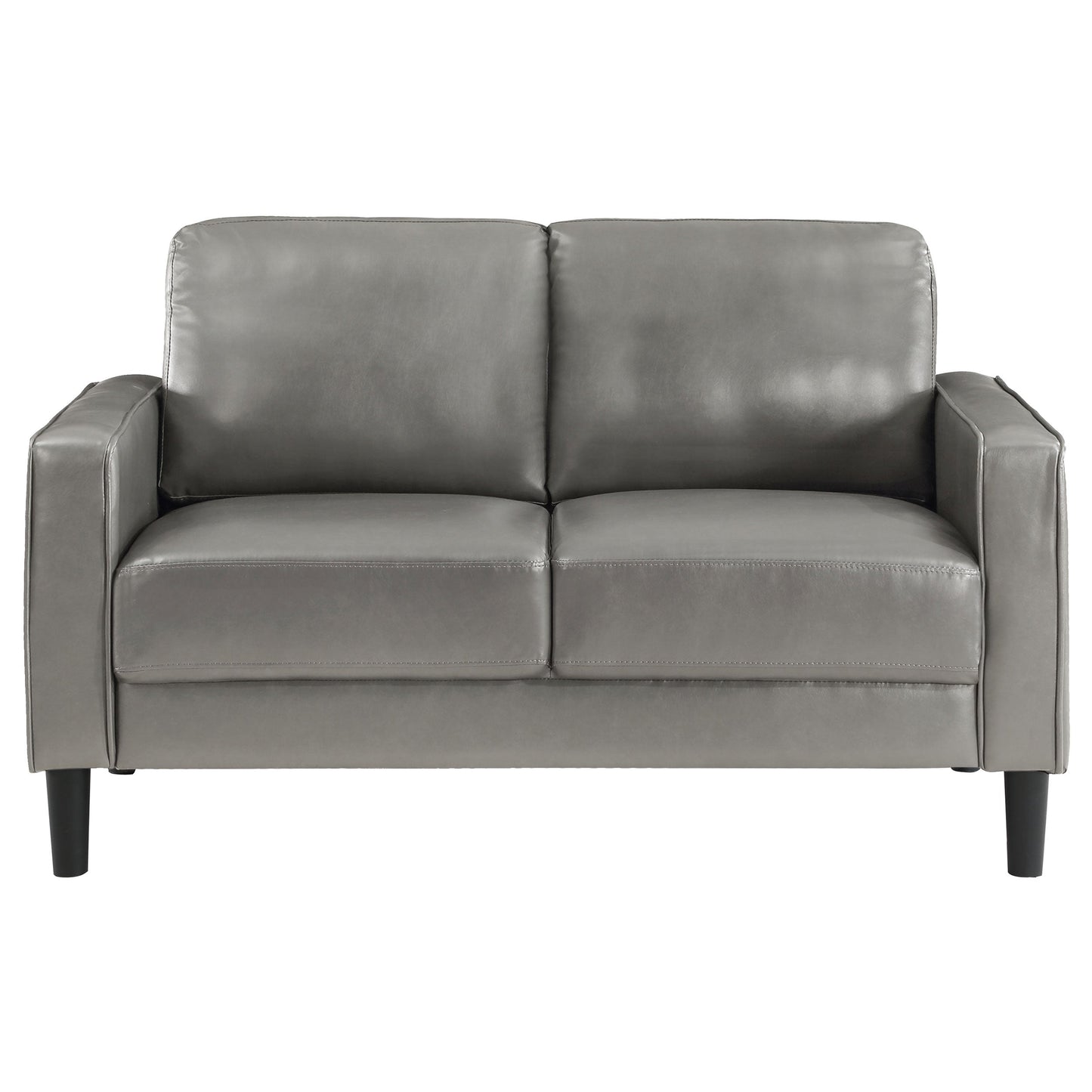 Ruth Upholstered Track Arm Sofa Set Black