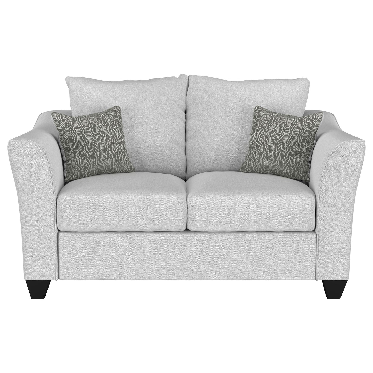 Salizar Upholstered Flared Arm Sofa Set Grey