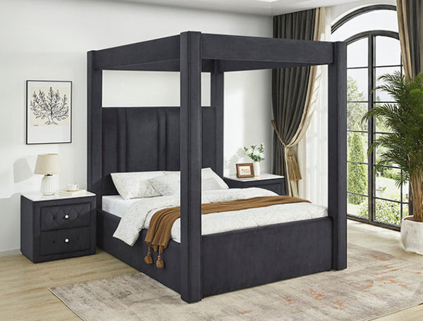 Jayla Canopy Bed Black