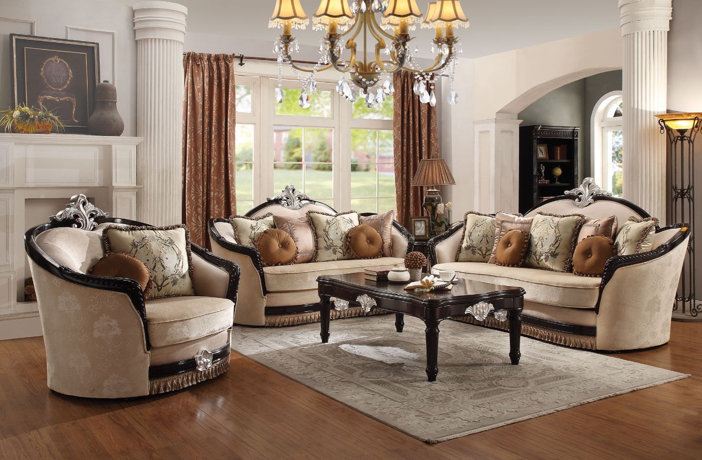 Ernestine 91"L Sofa with 7 Pillows