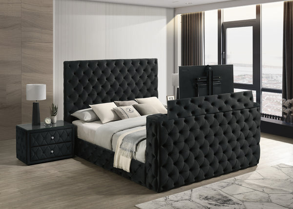Josephine Bed W/Tv Lift Black