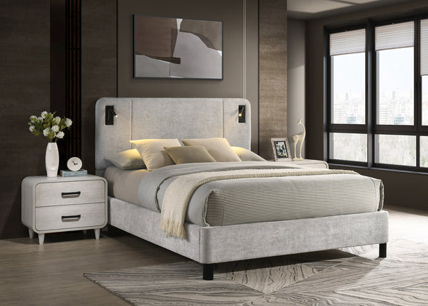 Freya Bed Light Grey