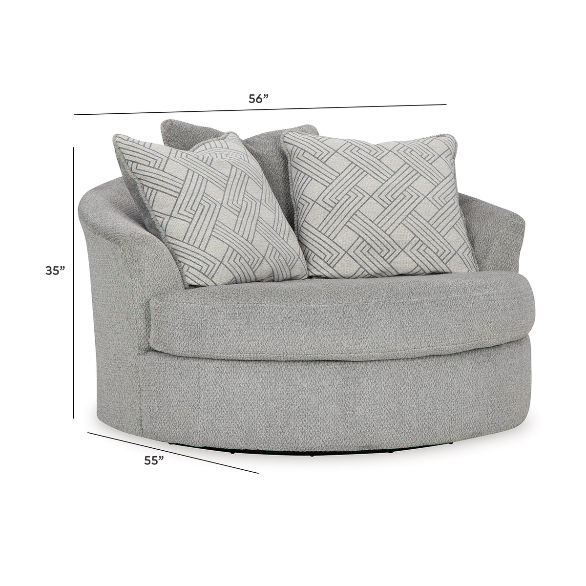 Casselbury Oversized Swivel Accent Chair