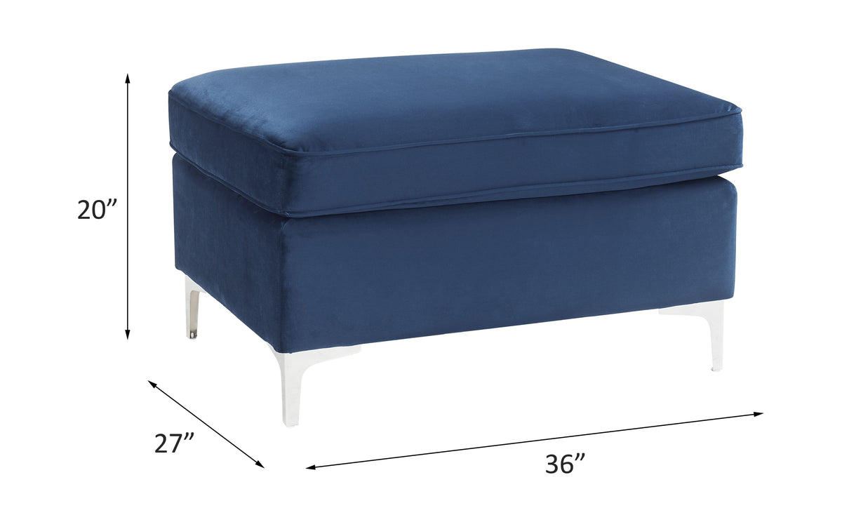 Jaszira Modular - Ottoman - Blue Velvet