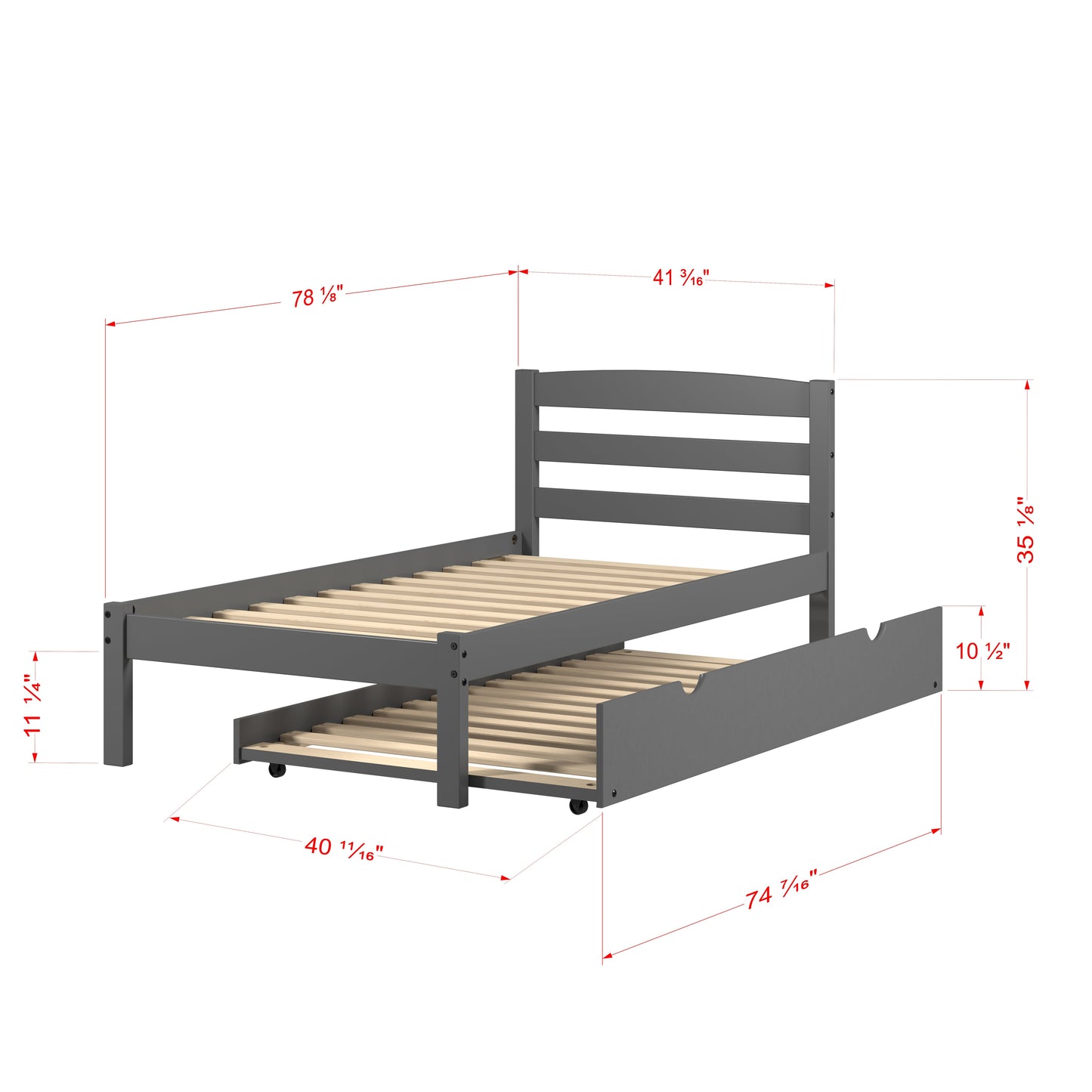 Econo Scandinavian Bed with Trundle