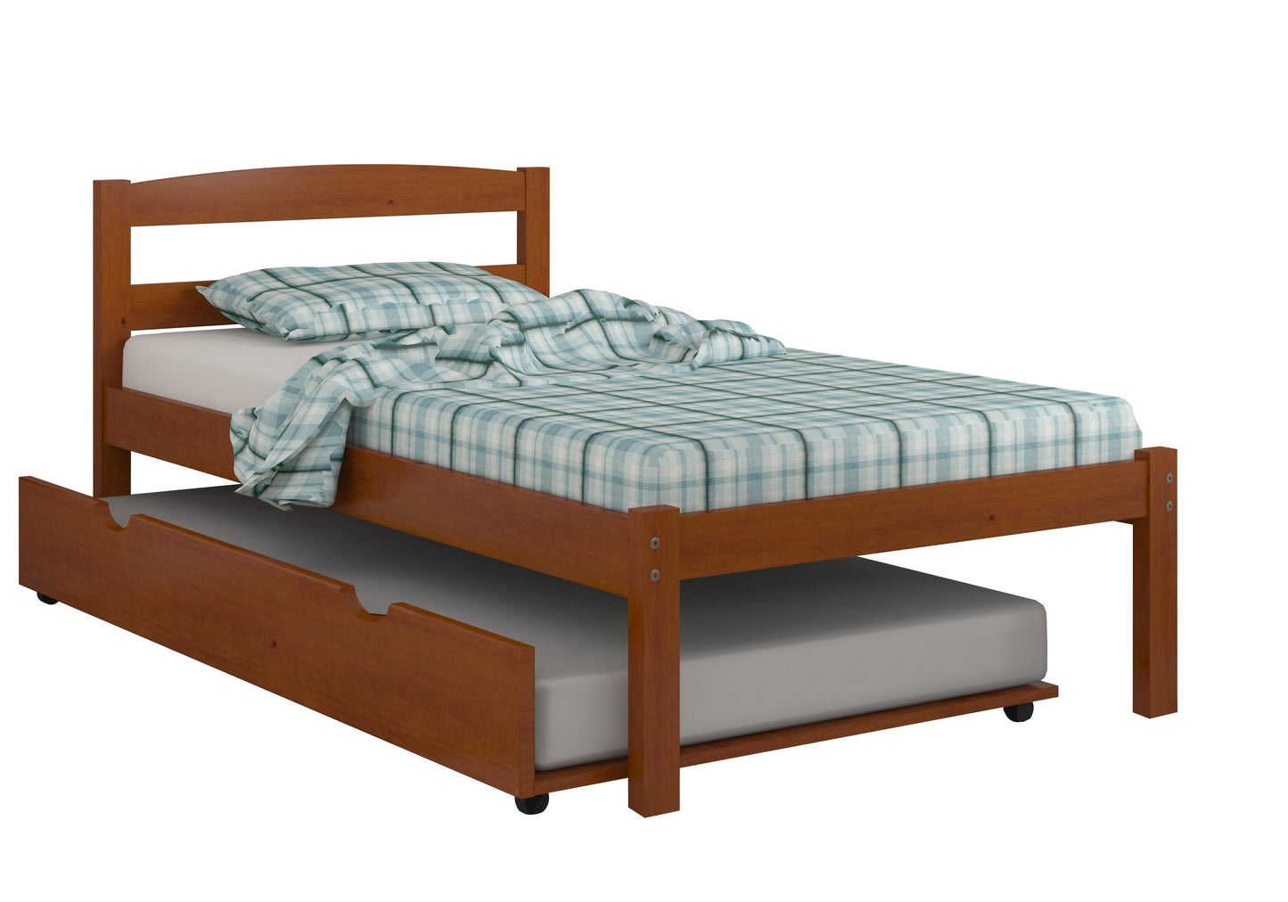 Econo Scandinavian Espresso Bed with Trundle