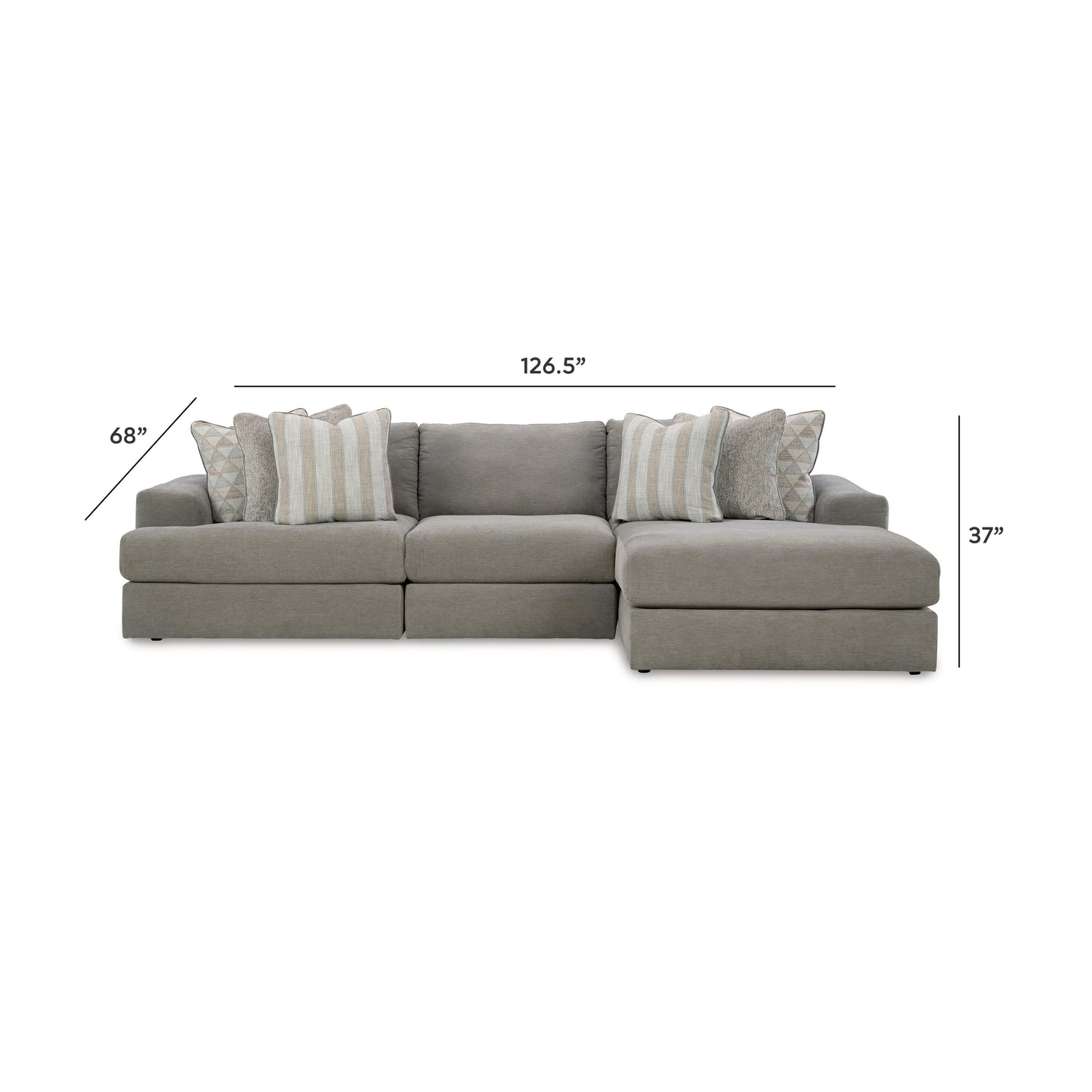 Avaliyah 3-Piece Sectional with Chaise