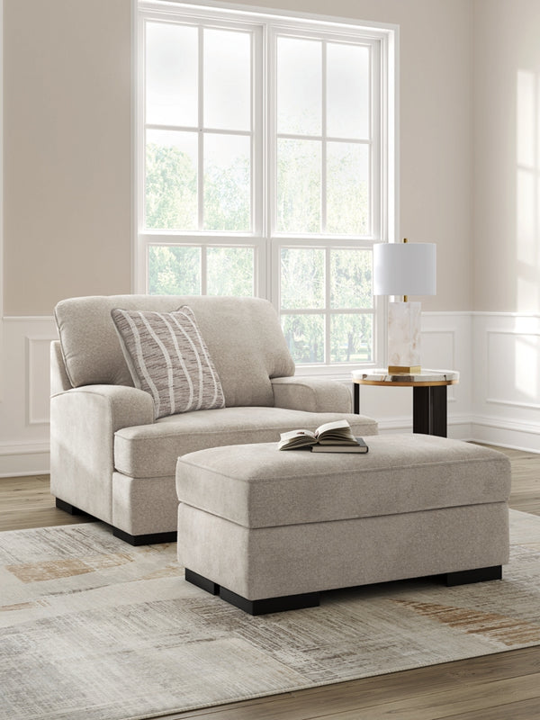 High Profile Chair and Ottoman