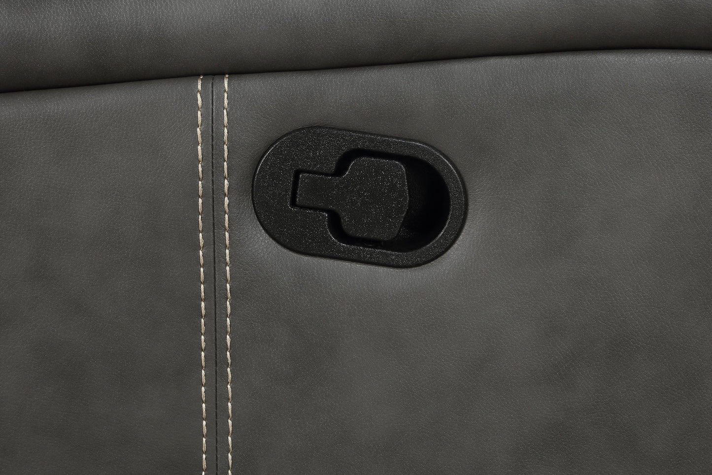 Sofá tapizado con brazo articulado Raelynn, color gris