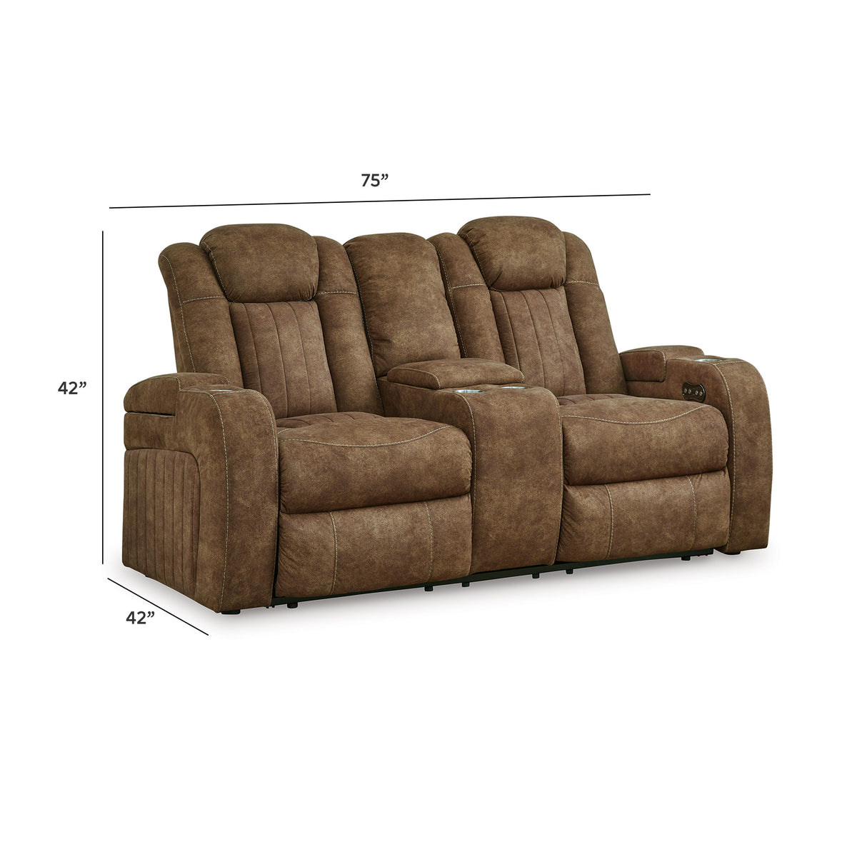Wolfridge PWR REC Loveseat/CON/ADJ HDRST
