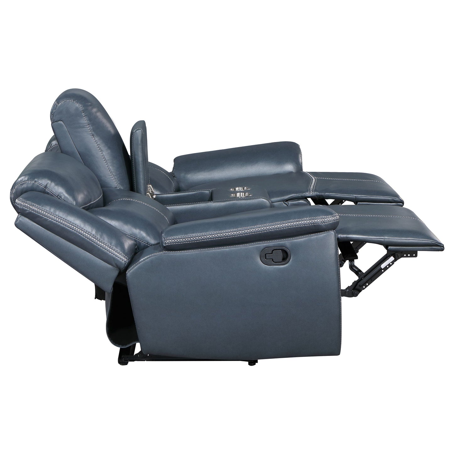 Conjunto de sofá reclinable tapizado Sloane azul