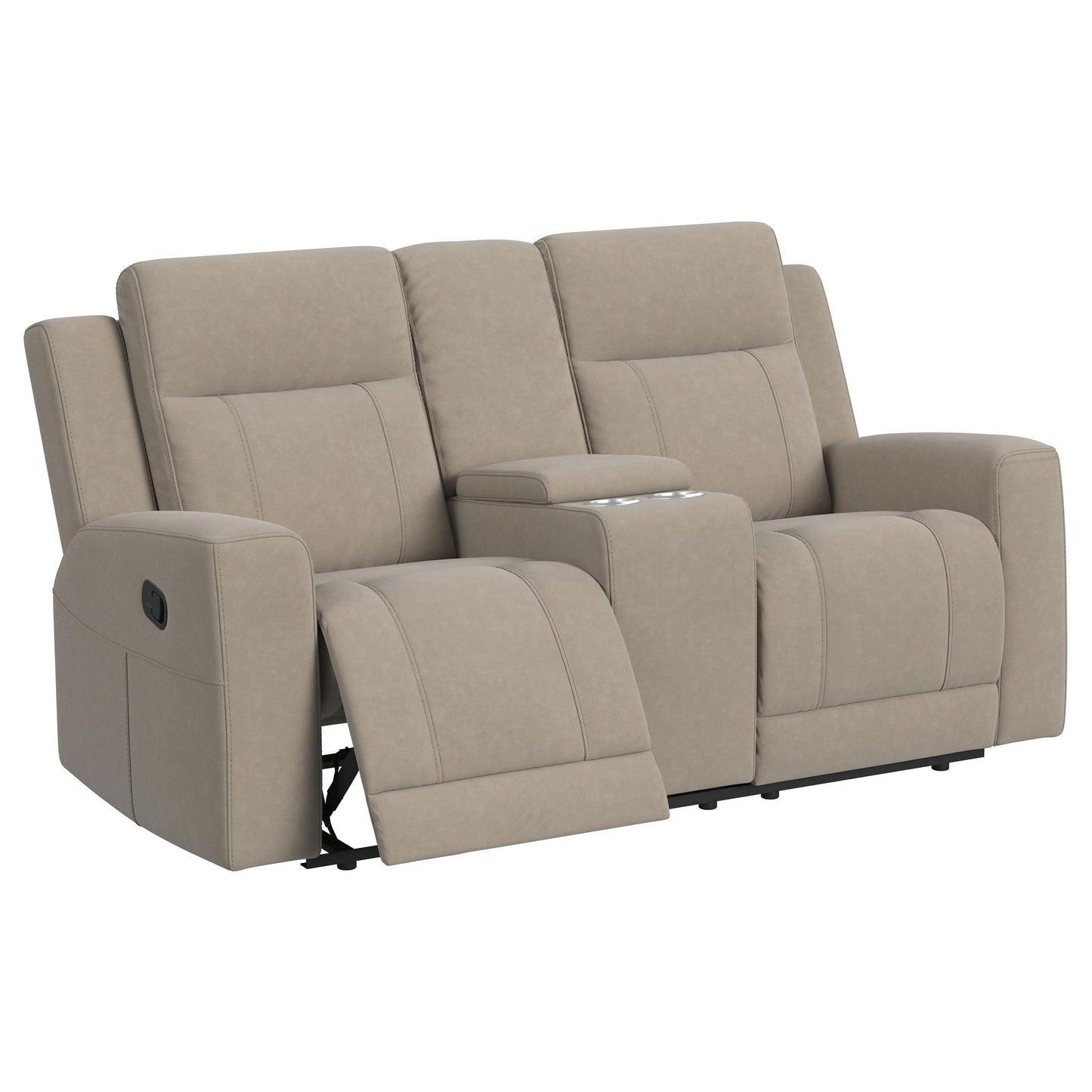 Conjunto de sofá reclinable tapizado Brentwood color carbón