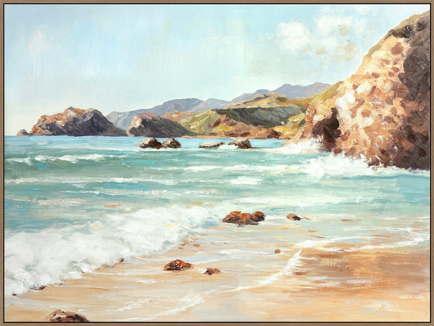 Coastal Daybreak II Hand-Embellished Canvas in Frame