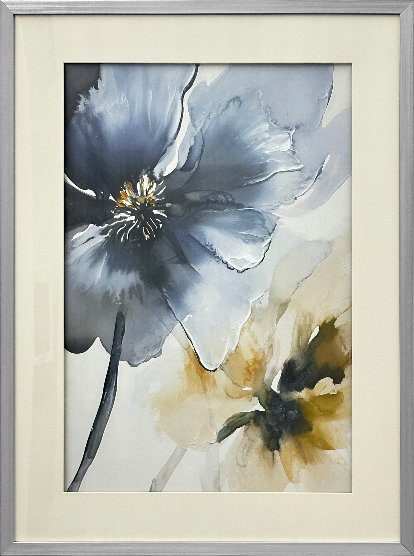 Ethereal Blossom I Hand-embellished Framed Under Acrylic