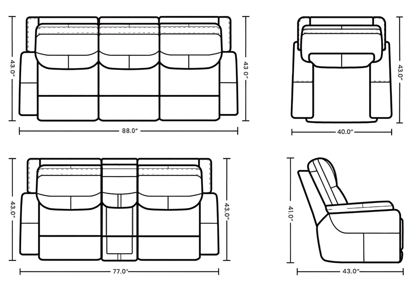 Conjunto de sala de estar Sync Motion Zero Gravity