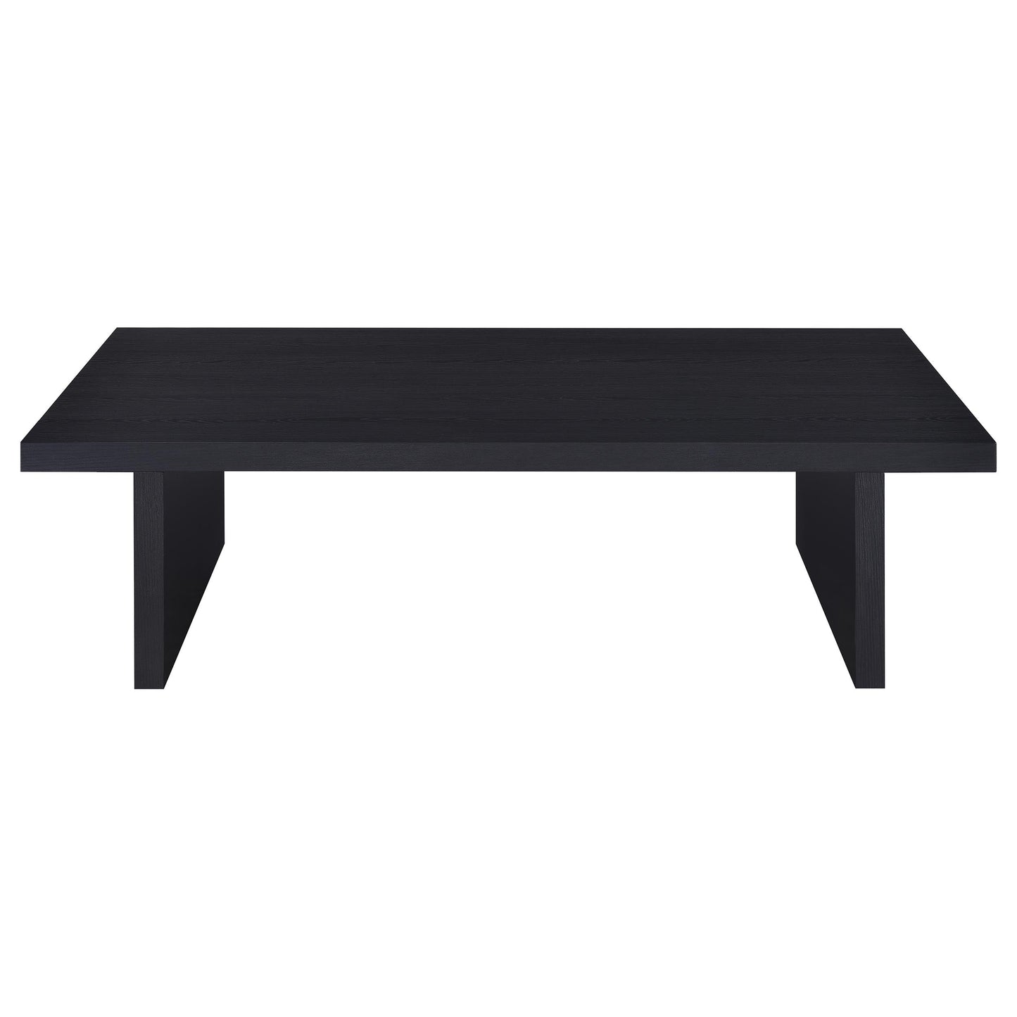 Juego de mesa de centro y auxiliar rectangular Max en color negro