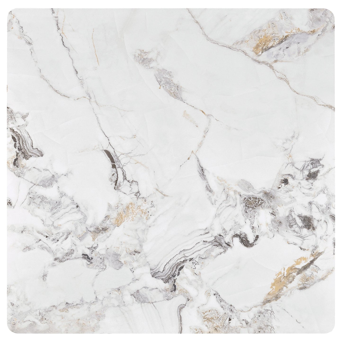 Juego de mesa de centro y auxiliar cuadrada Carvell Mirage White