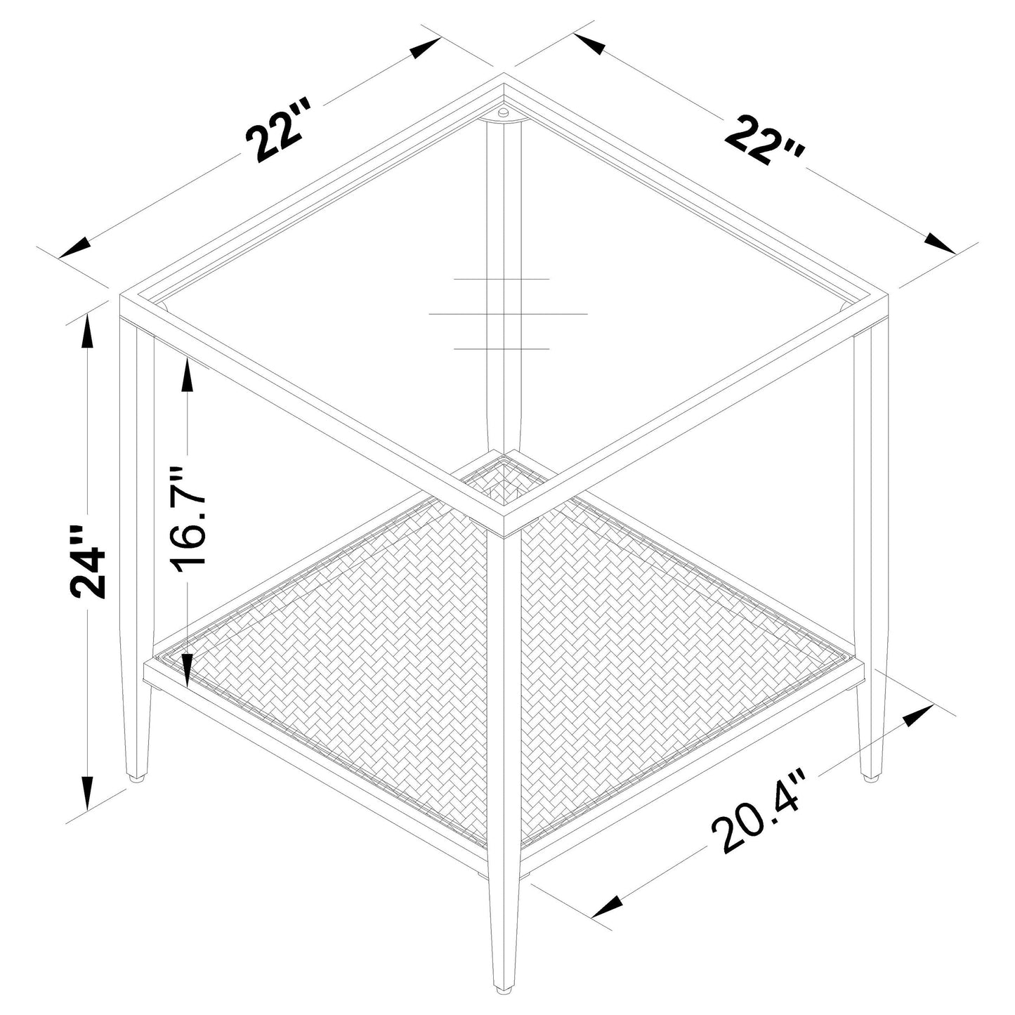 Juego de mesa de centro y auxiliar Amherst