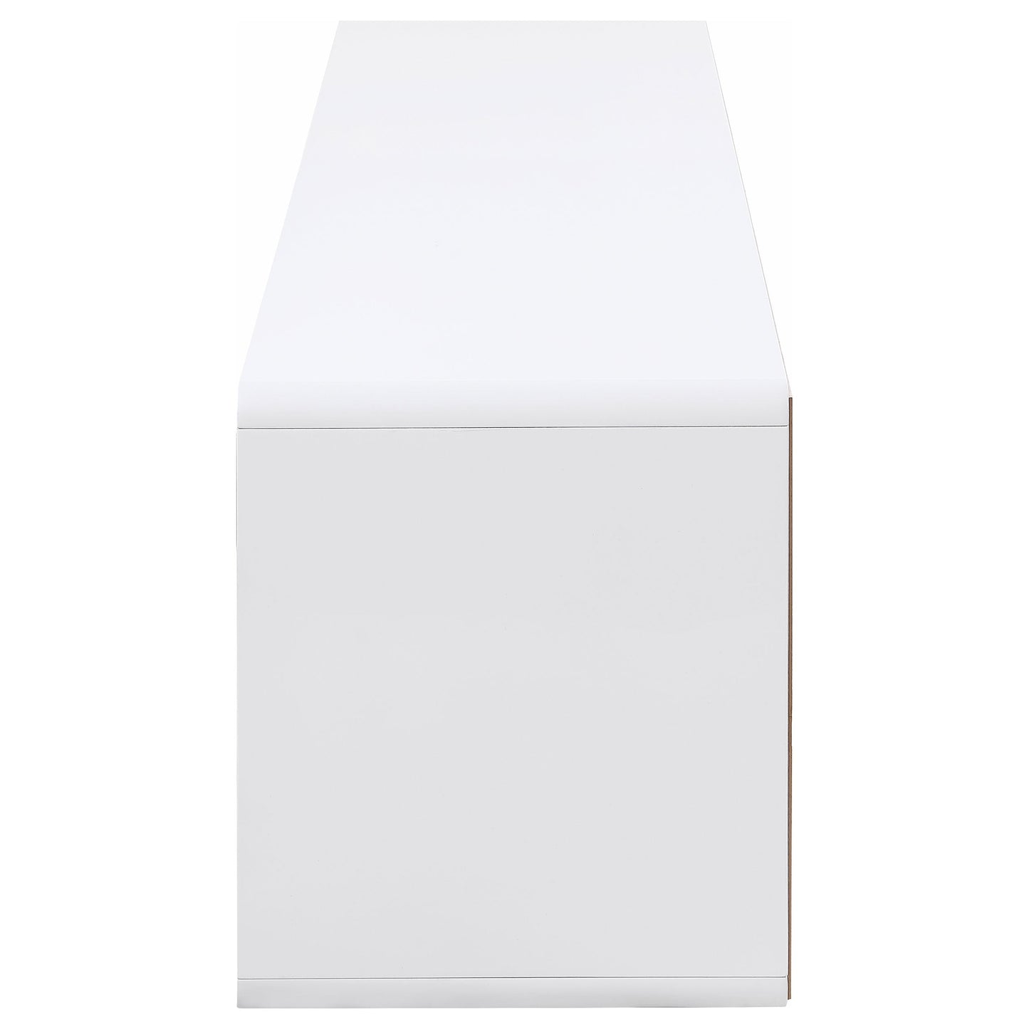 Mueble para TV Elkton de 59 pulgadas, madera de ingeniería, con 2 cajones, color mango