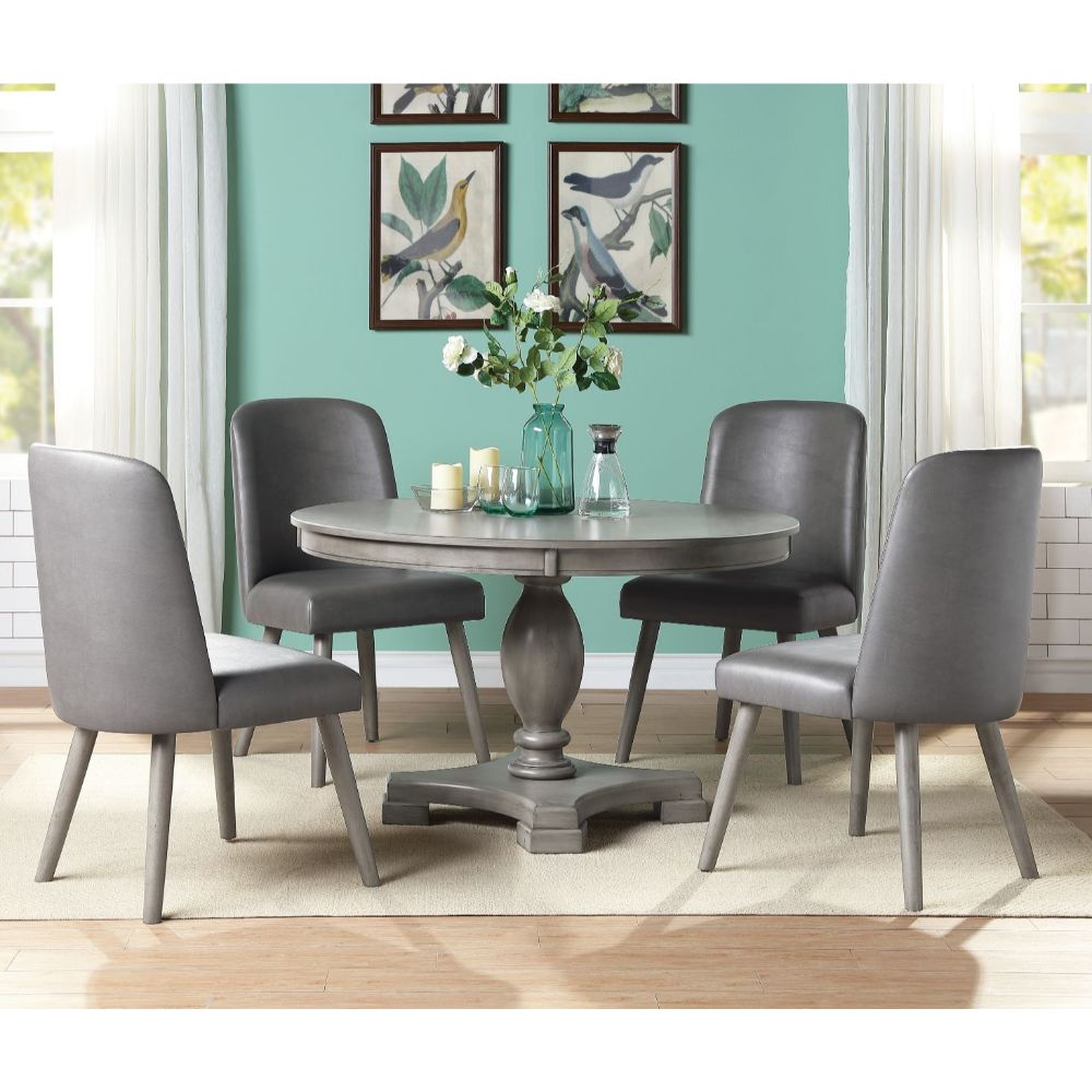 Waylon Dining Table - Gray Oak (48"Dia)