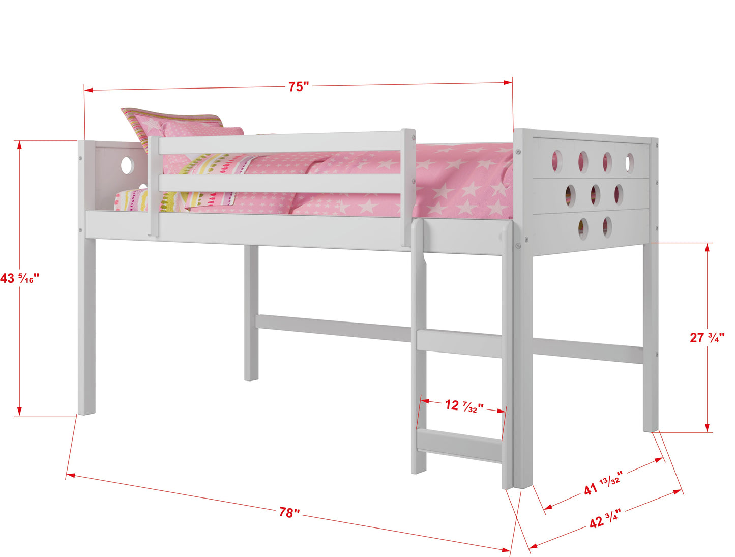 Circles Low Loft Bed