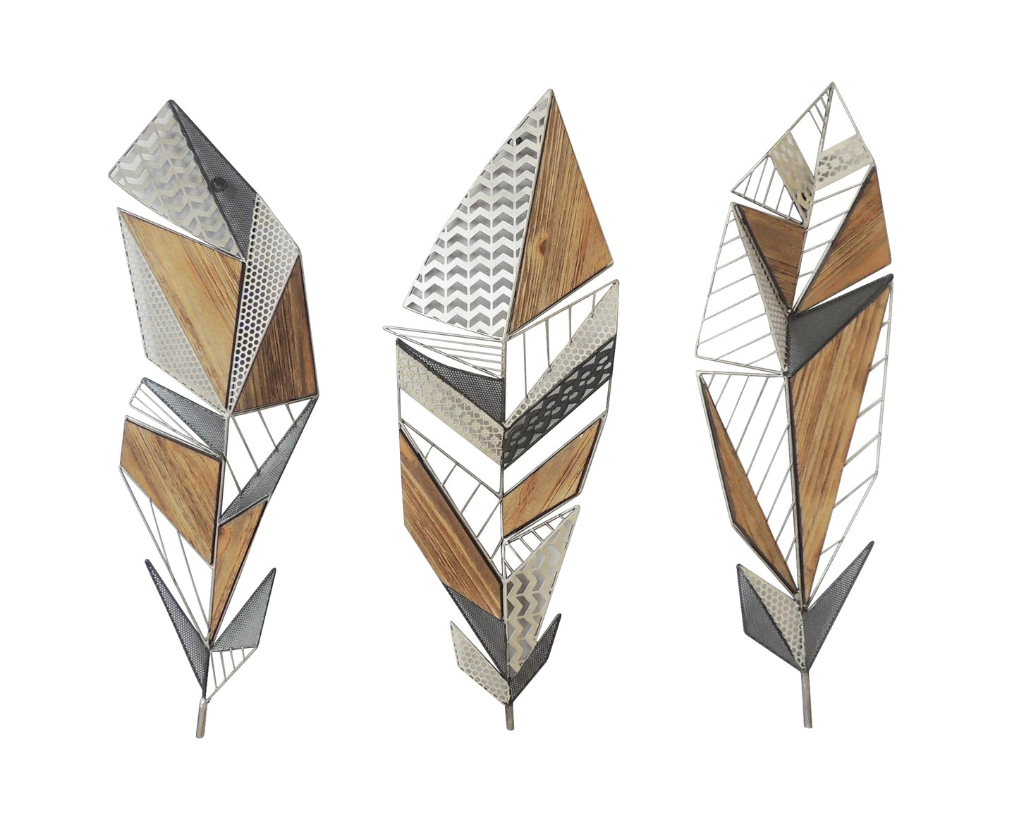 ''Industrial Feathers'' Metal Wall Art