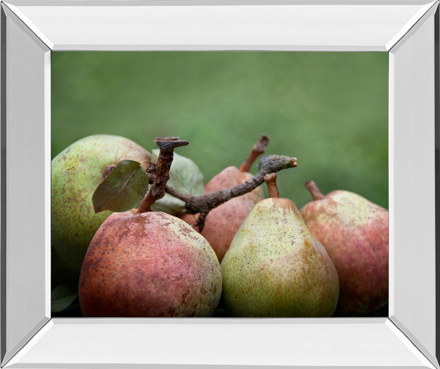 Mirrored Frame Comice Pear II By Rachel Perry
