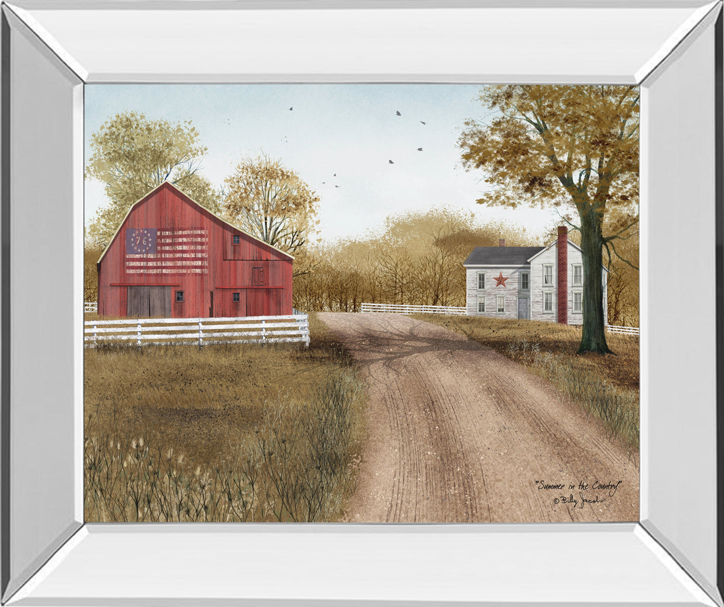 Mirrored Frame Summer In The Country By Billy Jacobs