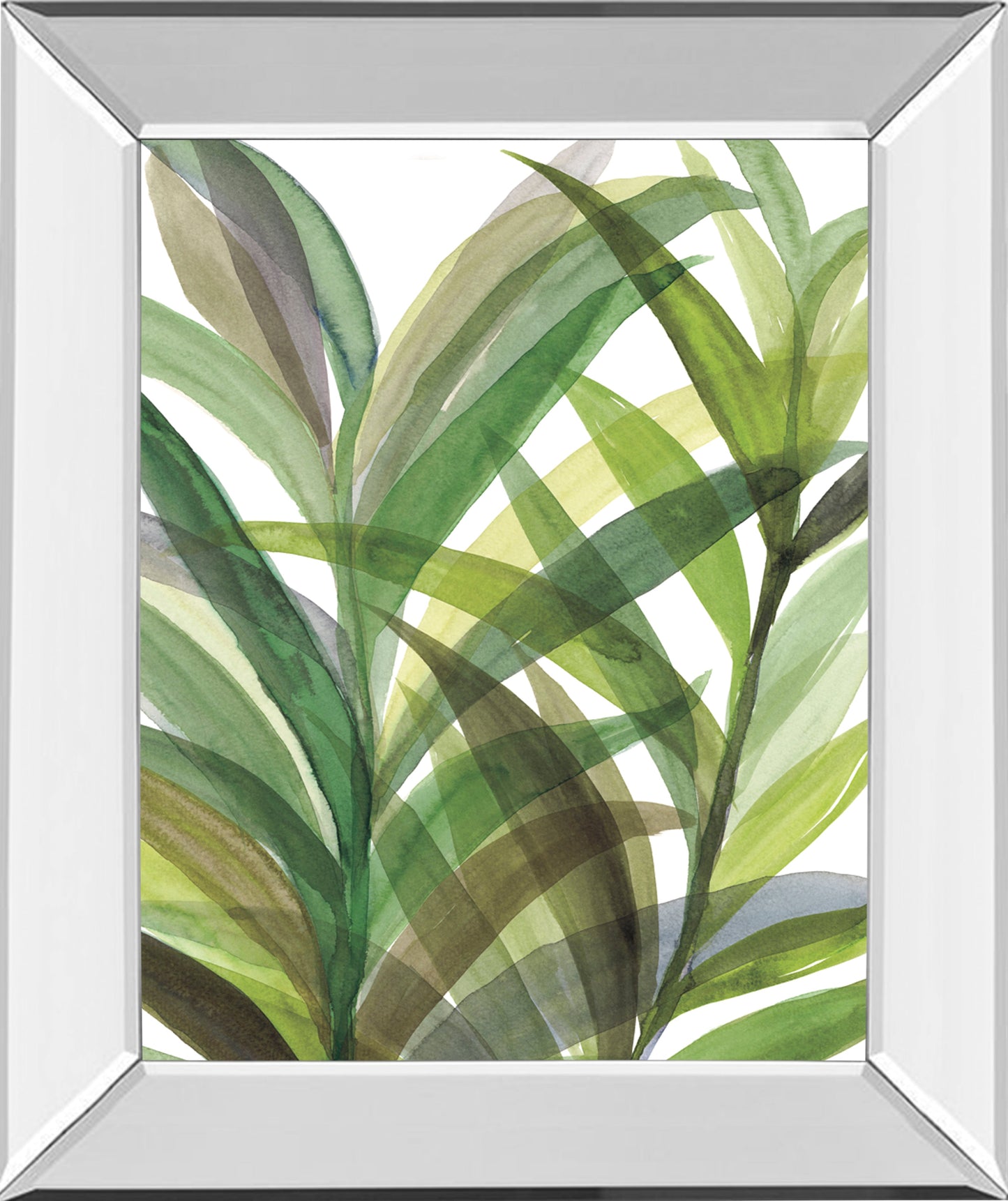 Mirrored Frame Tropical Greens II By Rebecca Meyers
