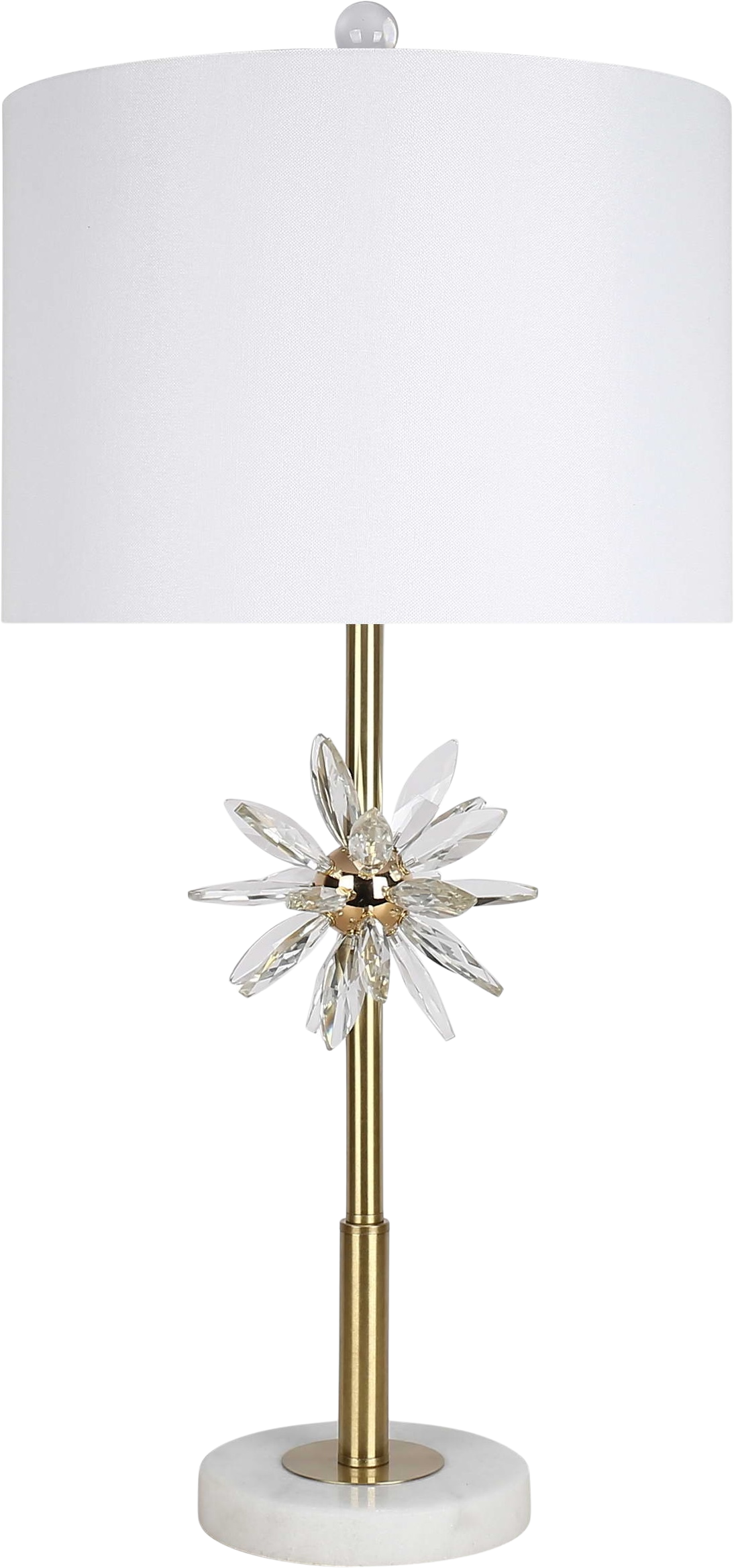 Crystal Bloom II Crystal and Marble Table Lamp (Case Pack 2)