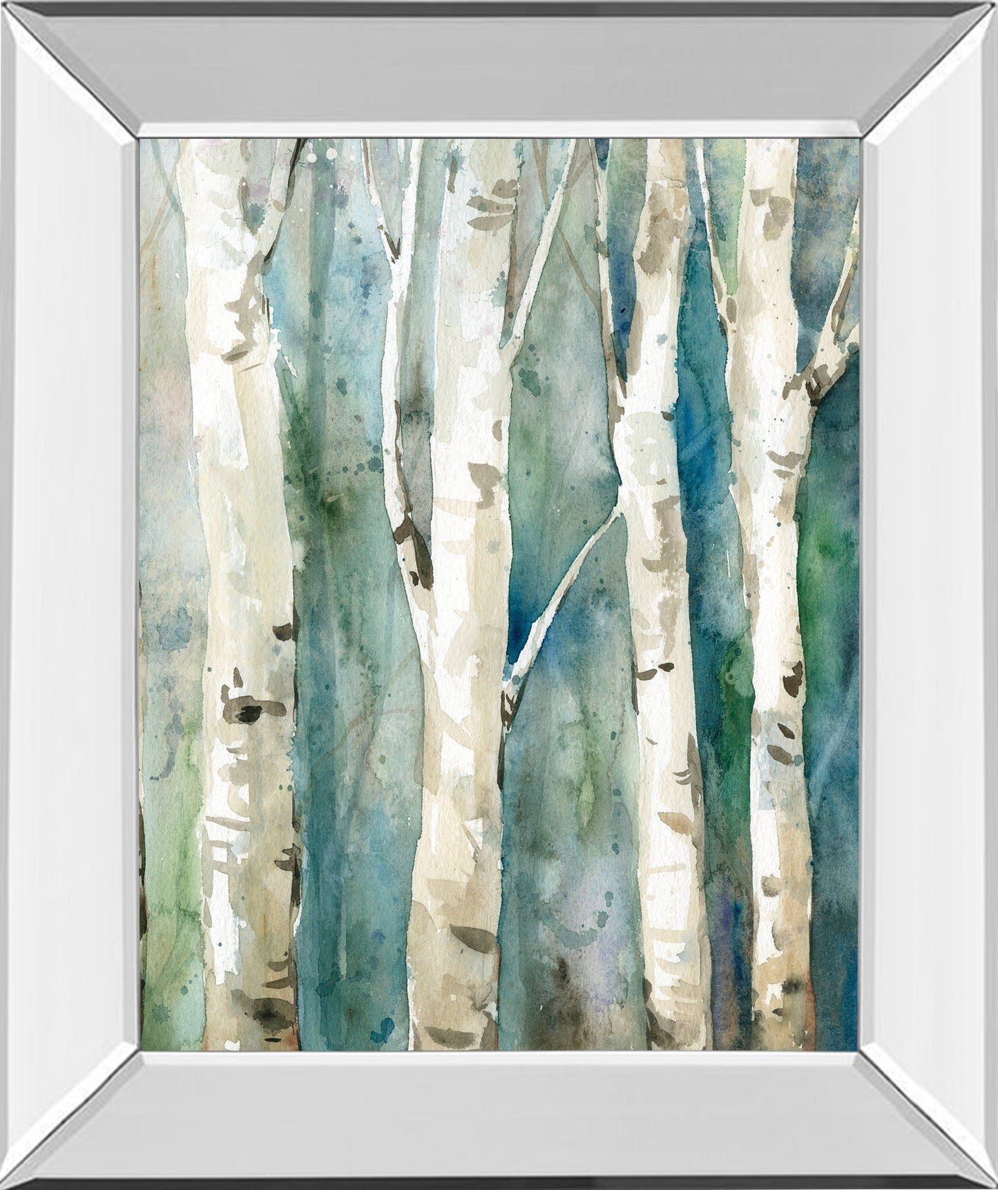 Mirrored Frame River Birch II By Carol Robinson