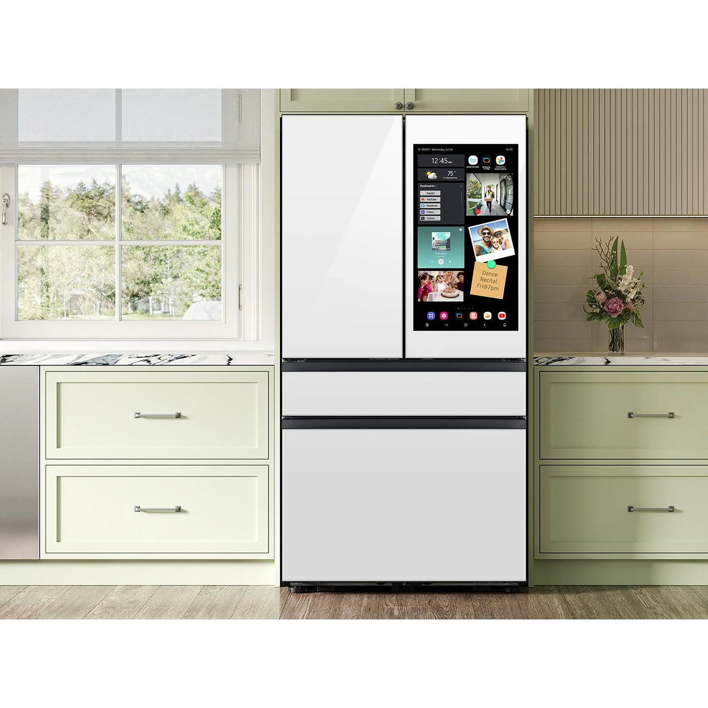 Samsung 29 cu. ft. 4-Door French Door Refrigerator with AI Family Hub™ RF90F29AEW/AA IMAGE 8