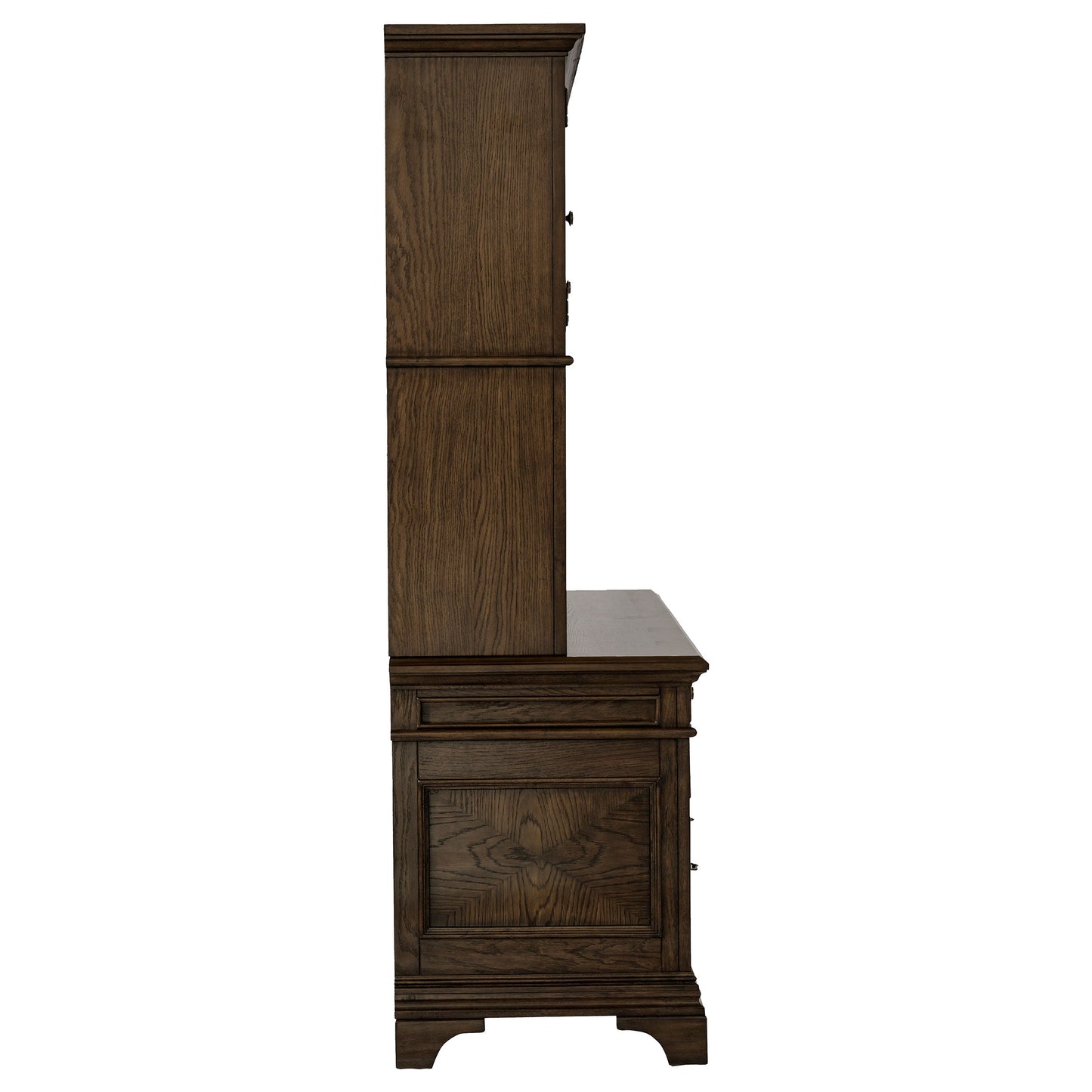 Credenza Hartshill de 66 pulgadas con 5 cajones y aparador en roble bruñido