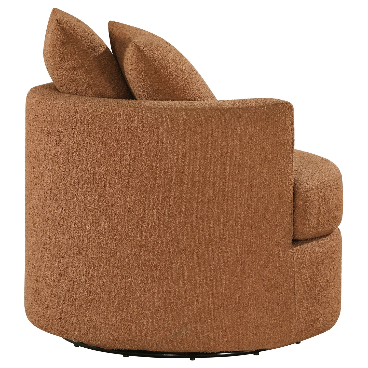 Debbie Upholstered Swivel Accent Chair Camel