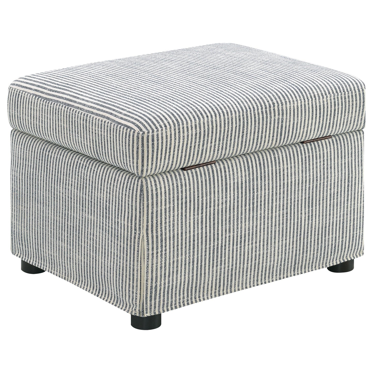 Winter Upholstered Hydraulic Lift Top Storage Ottoman Beige