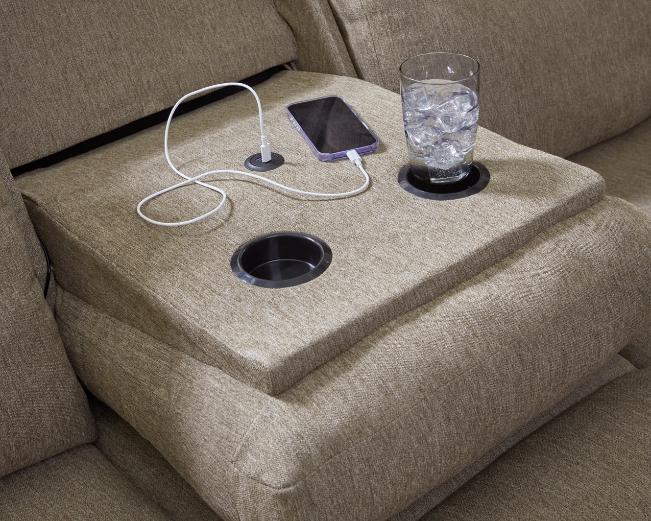 Tarrant REC Sofa w/Drop Down Table