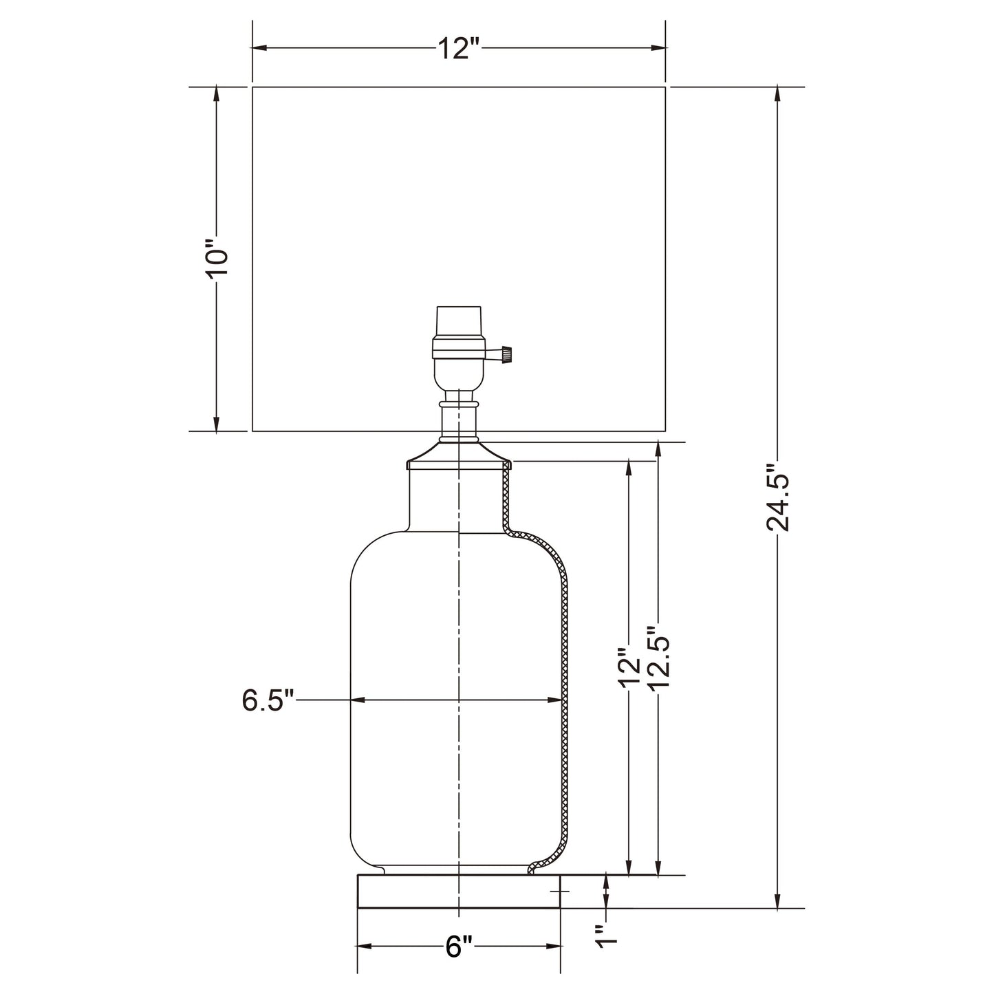 Lámpara de mesa Aisha de 25 pulgadas con pantalla de tambor de vidrio, latón antiguo
