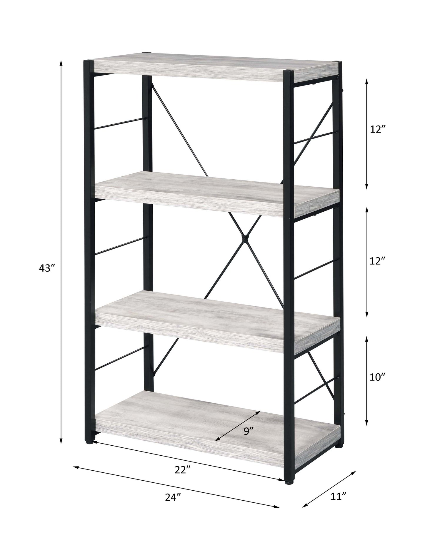 Bob 43"H x 24"W Etagere Bookshelf