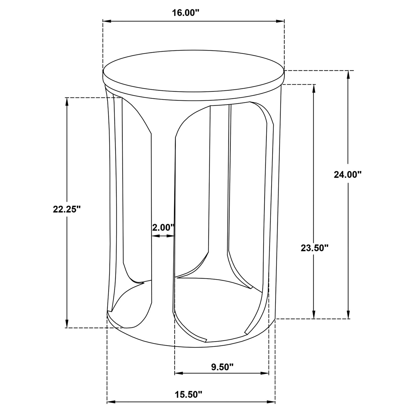 Mesa auxiliar redonda Berkeley con tapa de mármol, blanca y marrón