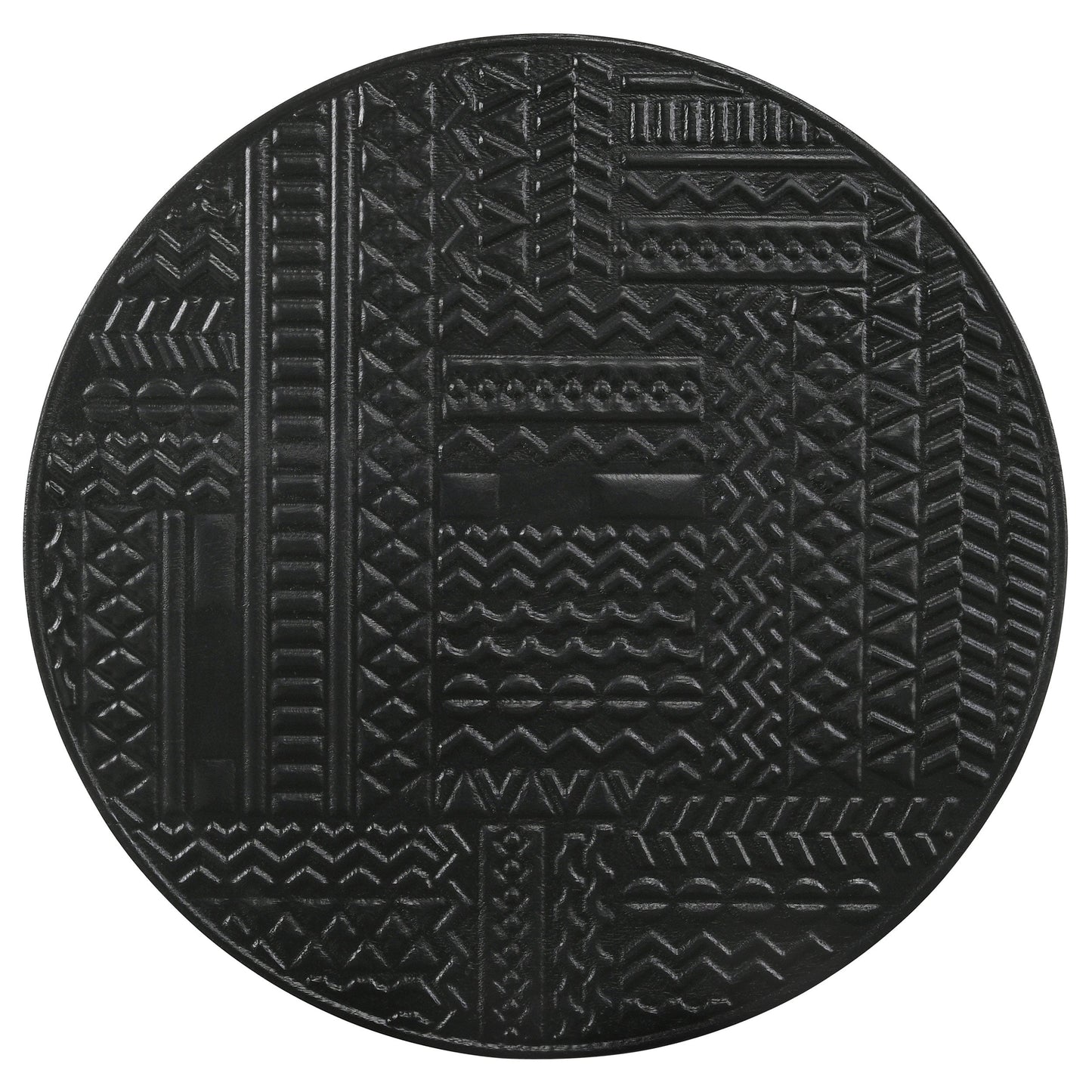 Mesa nido redonda de madera de mango Loannis en negro mate