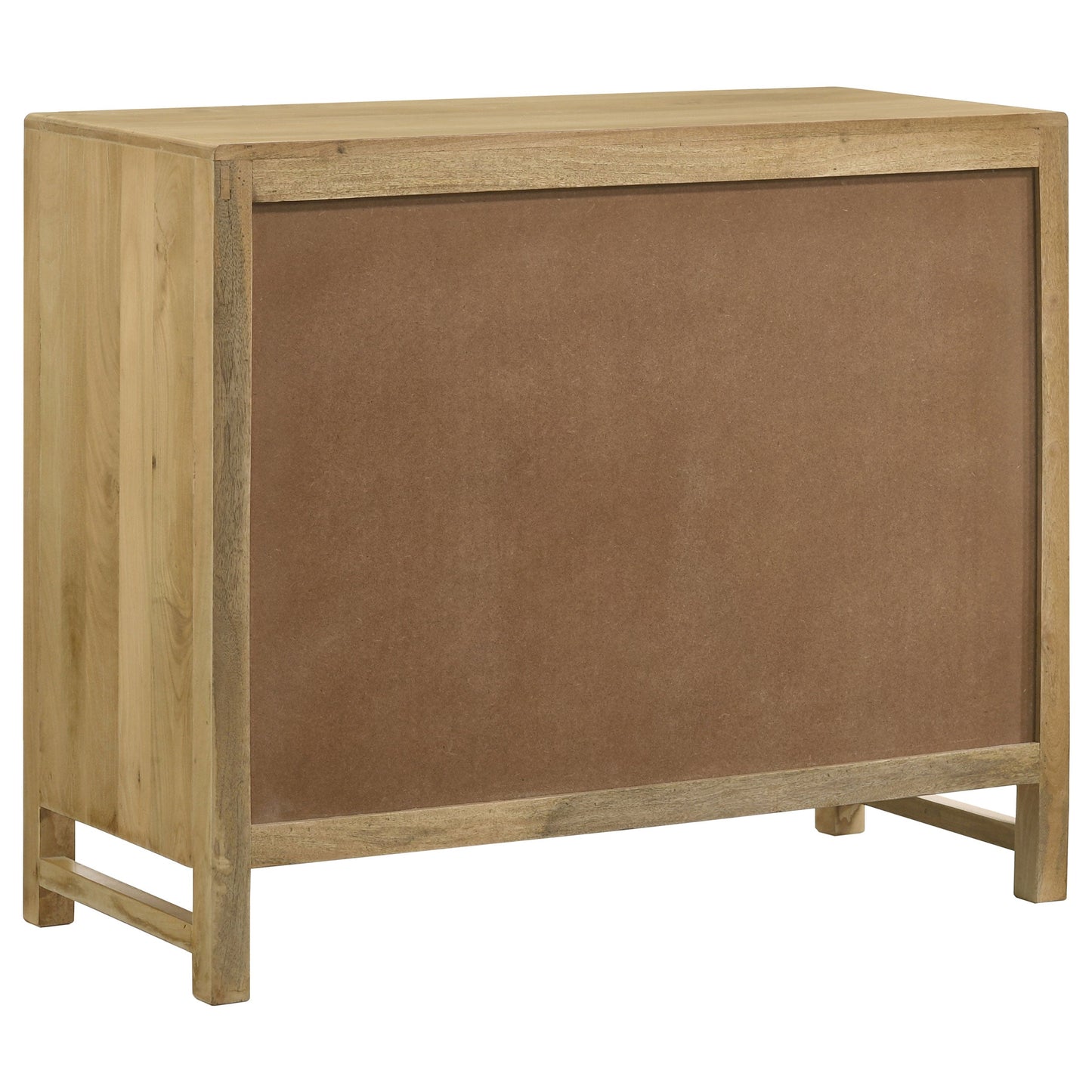 Gabinete decorativo de madera de 3 puertas Zamora con caña tejida natural
