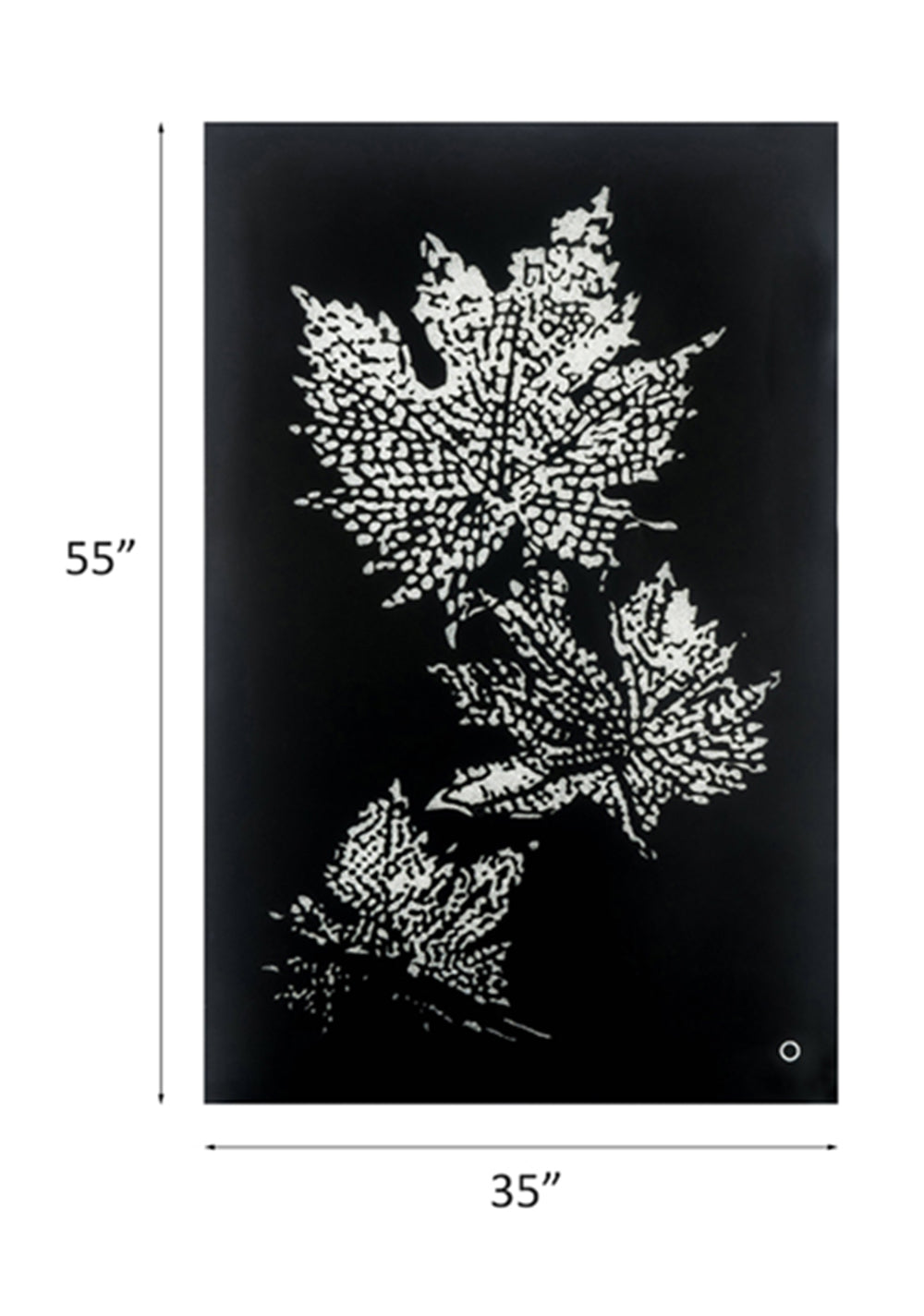 Arte de pared glamoroso Talisha de 89 cm de largo x 140 cm de alto con LED