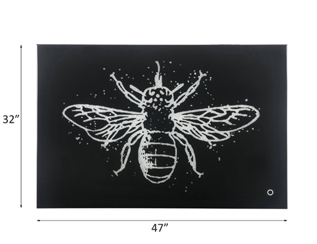 Arte de pared glamoroso Talisha de 119 cm de largo x 81 cm de alto con LED