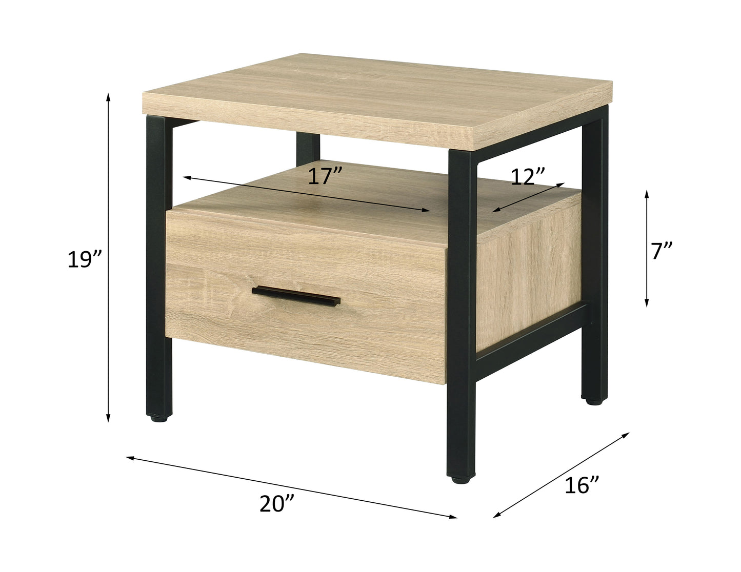 Yawan 1 Drawer Rectangular Accent Table
