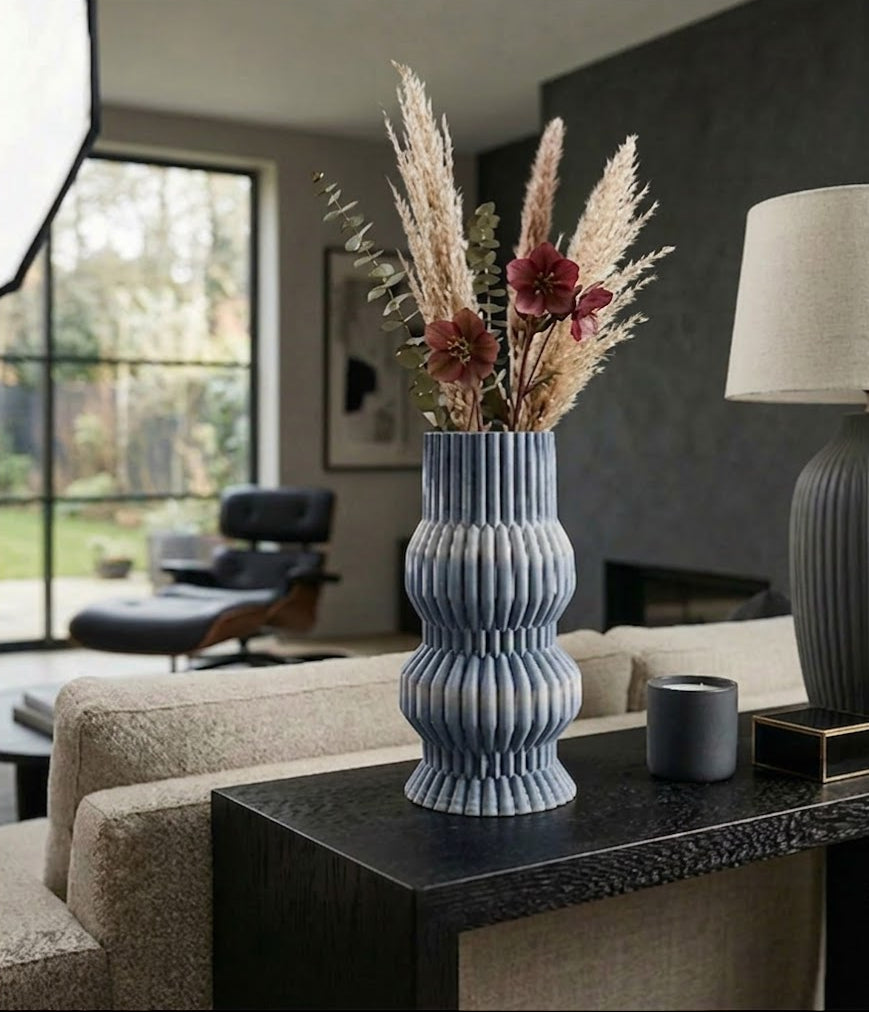 Griffinrun Blue Vase 11"in