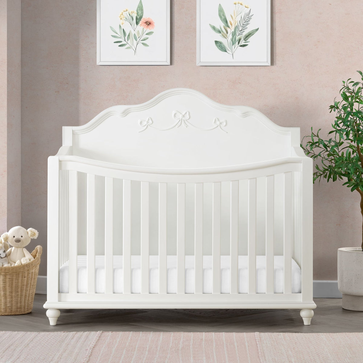 Alana Crib With Guardrails In White
