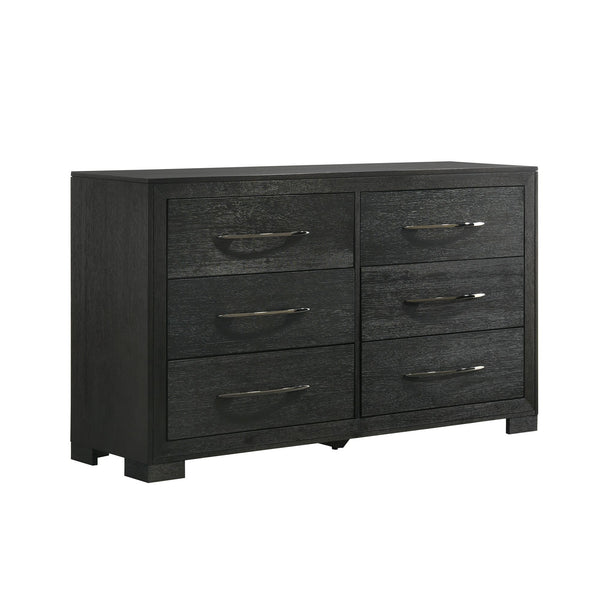 Allan 6-Drawer Dresser In Black