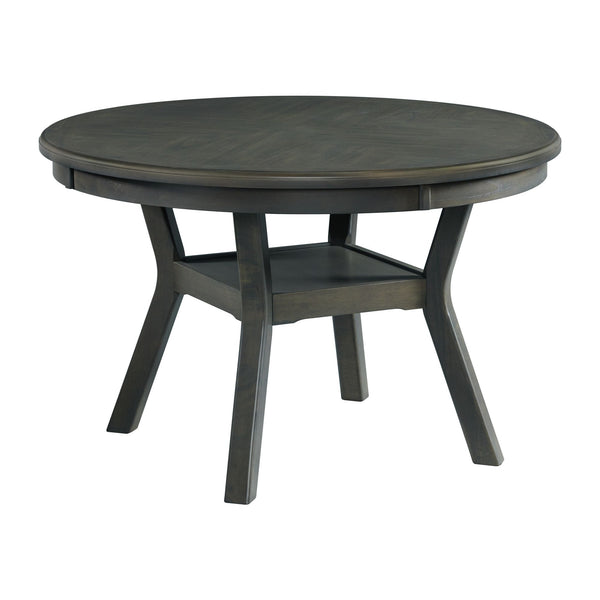 Amherst Dining Table W/Wood Leg Grey Finish
