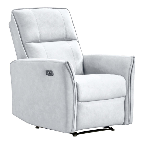 Sillón reclinable de gamuza gris Asheville