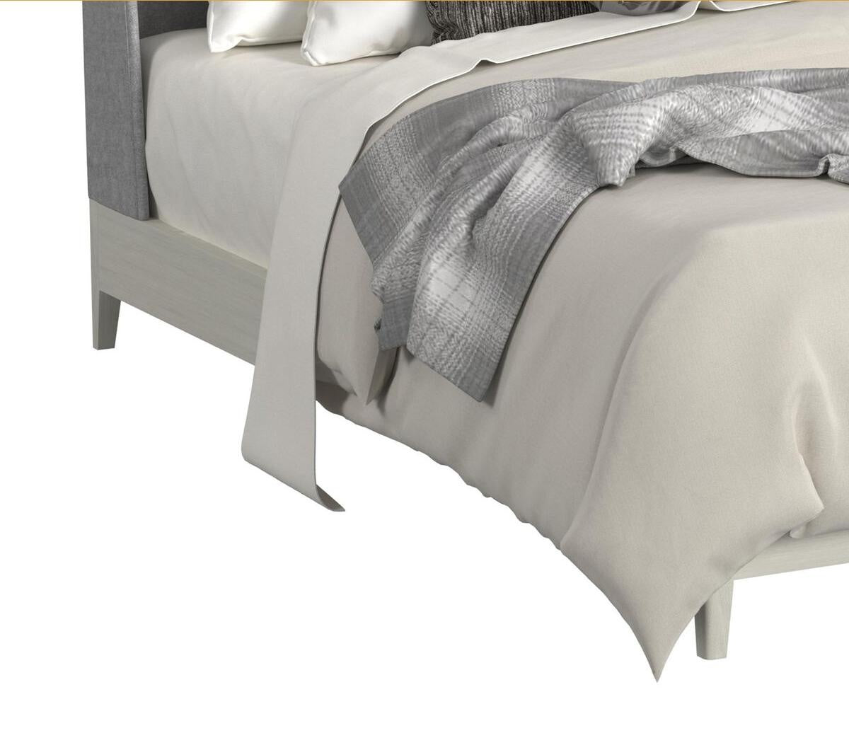 Westland 4PC Bedroom Set with Grey Fabric in Almond